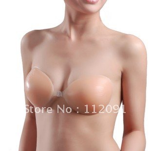 Strapless Backless Thicker Invisible Self-Adhesive Silicone Breast Bra Pad 4 Cup