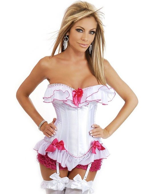 Strapless Burlesque Corset With Zipper side