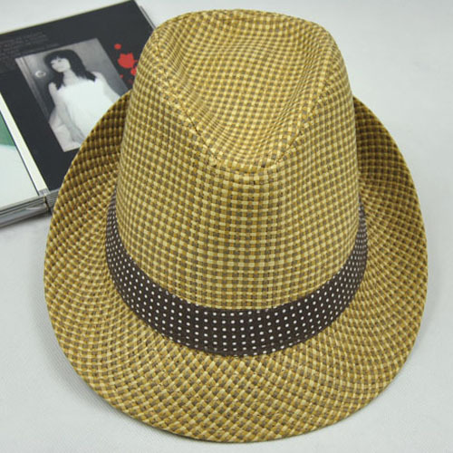 Straw braid fedoras summer strawhat hat male fashion jazz hat sun hat