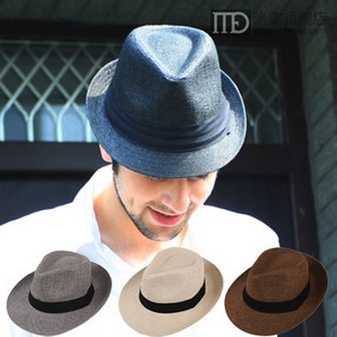 Strawhat fedoras beach cap british style fashion male women's all-match small fedoras jazz hat