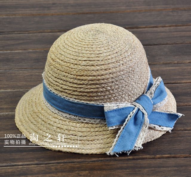 Strawhat women's sun-shading hat summer beach hats large brim hat female travel cap folding anti-uv