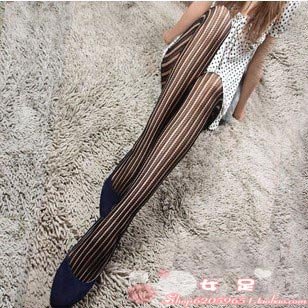 Stripe black figure  pantyhose for the modern lady 10 pcs a lot  (free shipping )