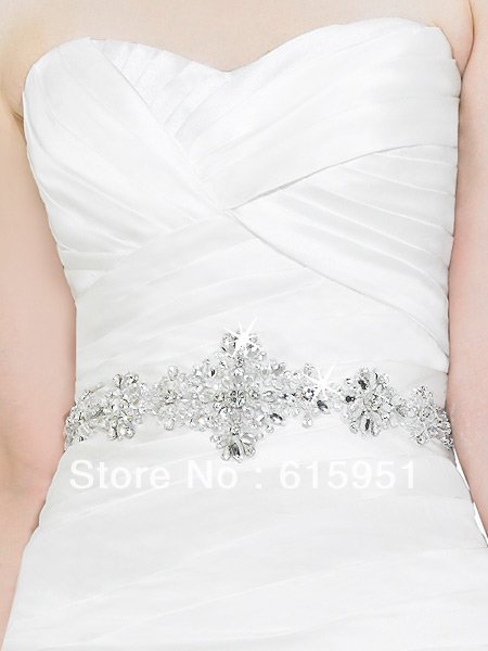 Stunning crystal beaded wedding dress sash wedding dress belt wedding accessory JY001