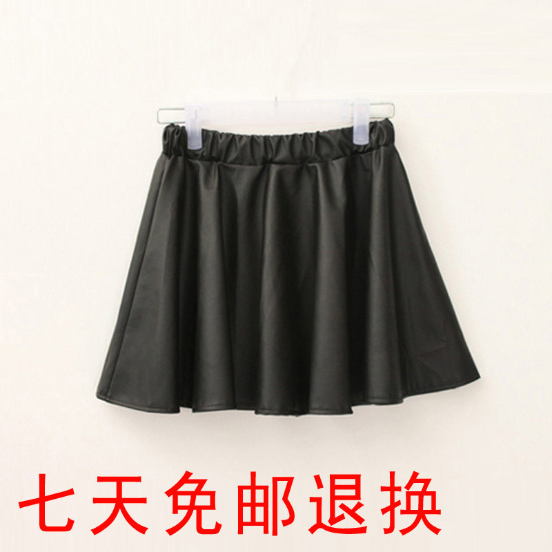 Sty nda autumn new arrival vintage short skirt noble leather skirt high waist bust skirt female