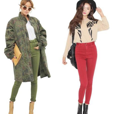 Sty nda fashion all-match high waist slim skinny jeans pencil pants belt