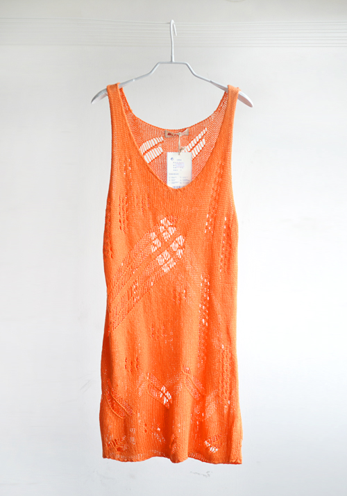 Sty nda thin sleeveless medium-long sweater female cutout crotch sweater shirt candy color