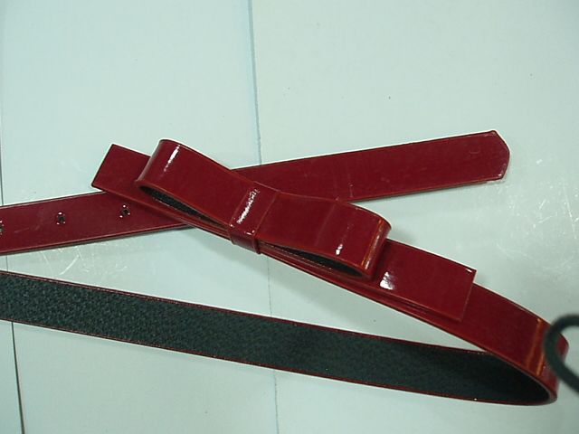 Style bow women's japanned leather skirt belt decoration sweet fashion strap