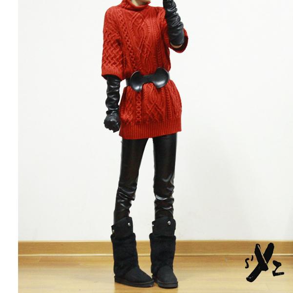 Style small quality genuine sheepskin leather long gloves five fingers