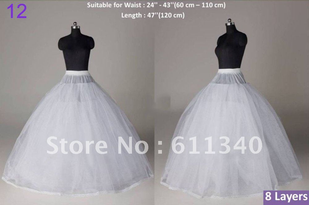Styles Bridal Petticoat White Wedding Dress Crinoline/Slips/Underskirt D-27