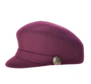 Stylish Lady's Hats One Piece Retail Woman's Caps Wool Fashion Navy Hat  Nice School Flavor Peaked Caps For Female