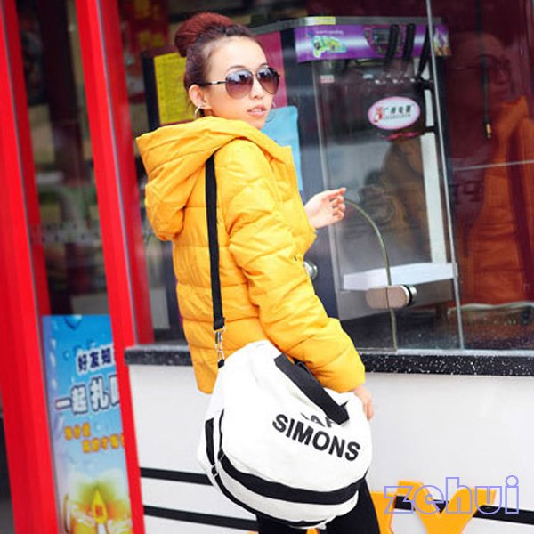 Stylish Yellow Women Winter Warm Outwear Thicken Down Jacket Casual  Zipper Coat HR363Y