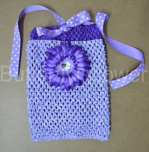 Styplish lavender halter tops Double layers Interchangeable Tops 9 inch in length comes with flowers   240pcs/lot