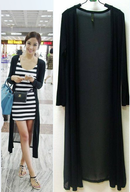 Submissively 2011 fashion all-match ultra long trench outerwear cardigan long all-match solid color large cardigan trench
