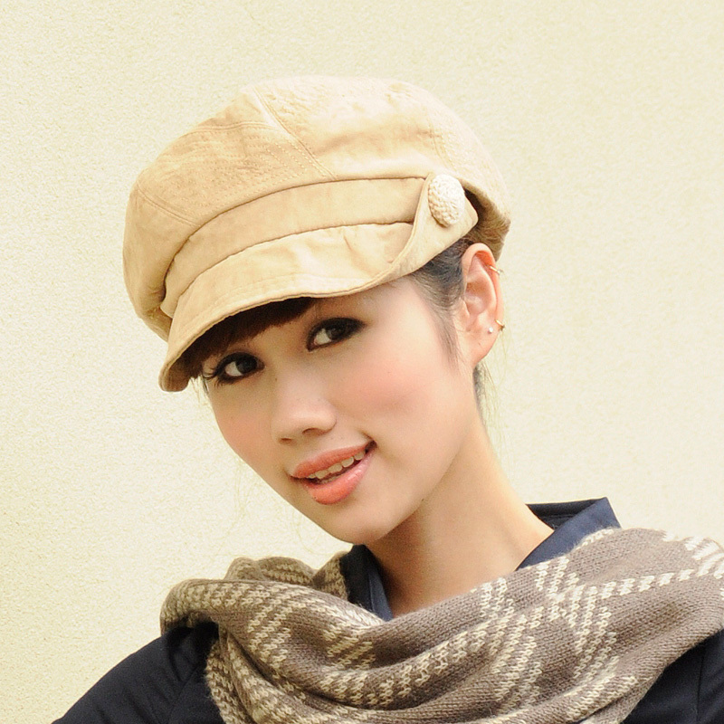 Suede fabric dome badian hat autumn all-match painter cap women's woven thread