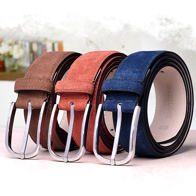 Suede nubuck leather belt casual belt brief women's strap winter genuine leather