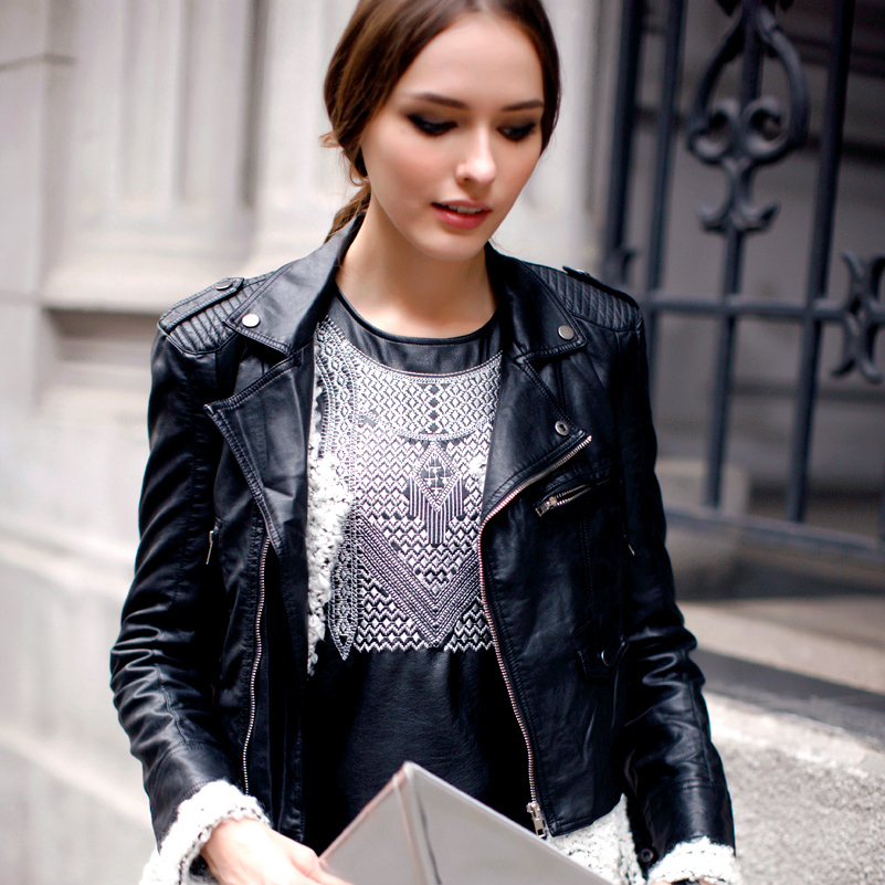 Sukiired . 1685 . national embroidery double sleeveless leather one-piece dress autumn and winter basic skirt female