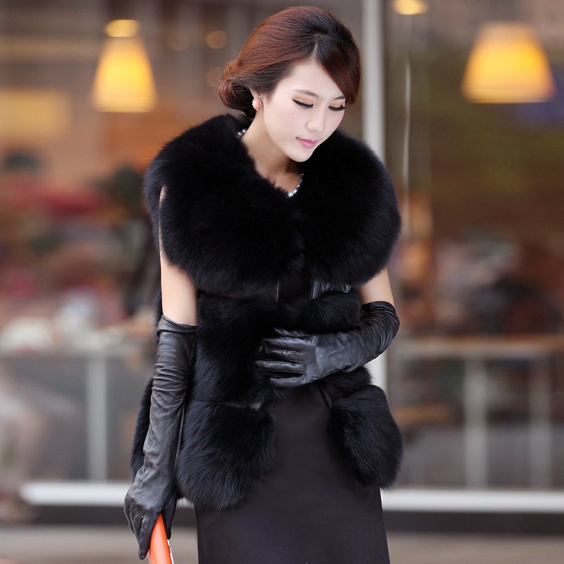 Sukracarya 2012 fox fur vest fox fur vest outerwear 9995