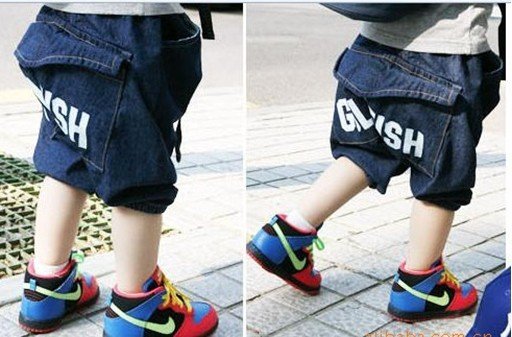 Summer 2 colors Hot sale! cute letter baby boys jeans pants short pants 5pcs/lot free shipping