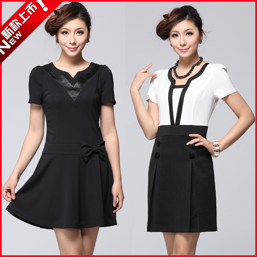 Summer 2012 women's OL outfit formal career dress one-piece dress slim work wear 81205