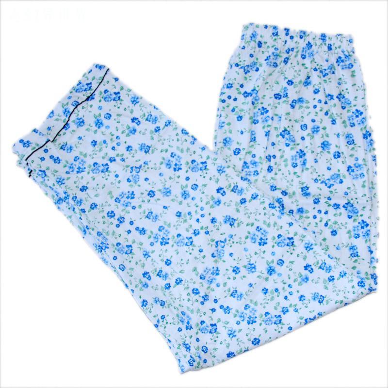 Summer 2013 women's 100% cotton pajama pants plaid trousers 100% 2 cotton lounge pants