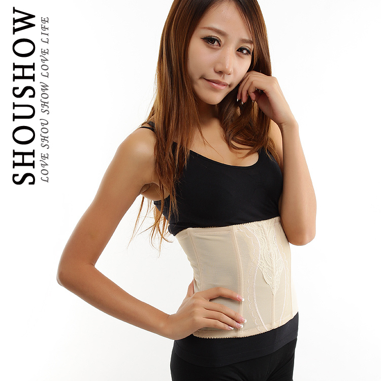 Summer abdomen drawing belt tiebelt buttons postpartum abdomen drawing body shaping mesh breathable 8829