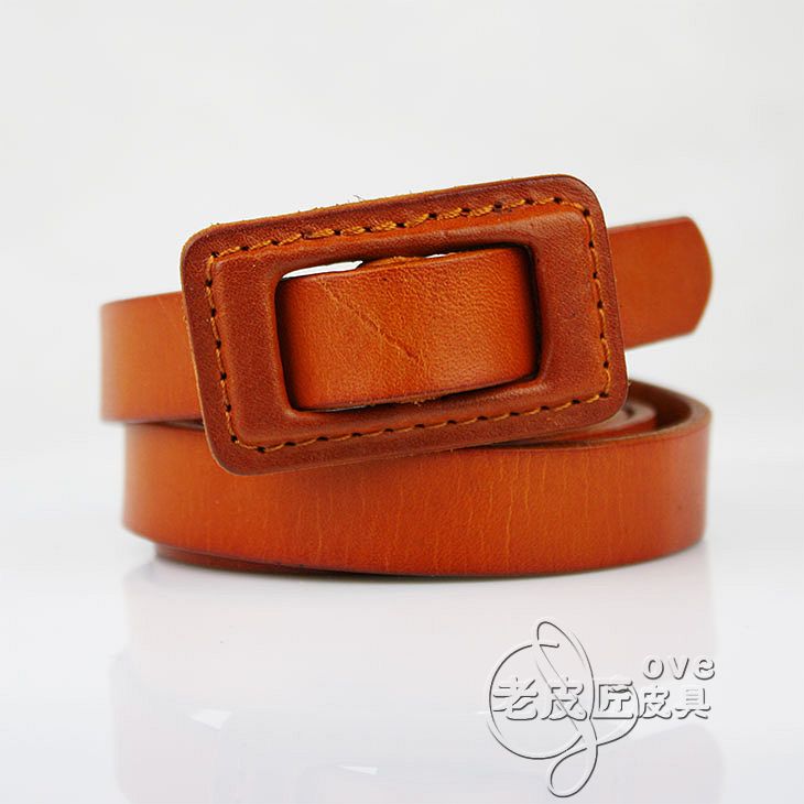 Summer anti-allergic strap non metal urticant buckle cowhide women's strap female genuine leather full leather buckle