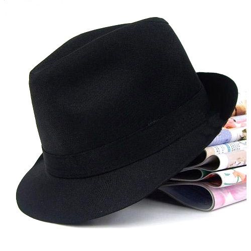 Summer black quality fashion men female fashion men's small fedoras hat 0080