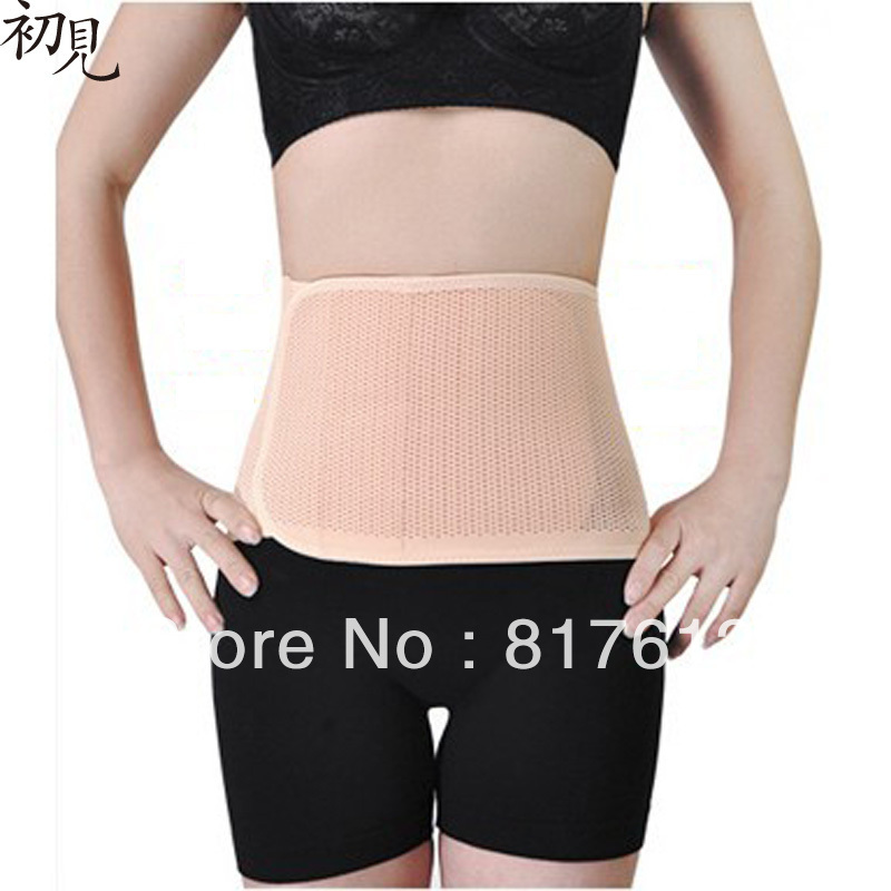 Summer breathable network-well magic stickers postpartum body shaping abdomen drawing belt tiebelt eutocia staylace