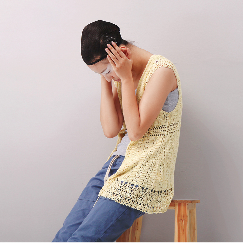 Summer capoc handmade drawstring long design cardigan slim medium-long sweater female