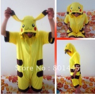 Summer Cartoon design pikachu Adult romper nonopnd ckeeociar cotton + Lycra for 105cm~188cm free shipping wholesale