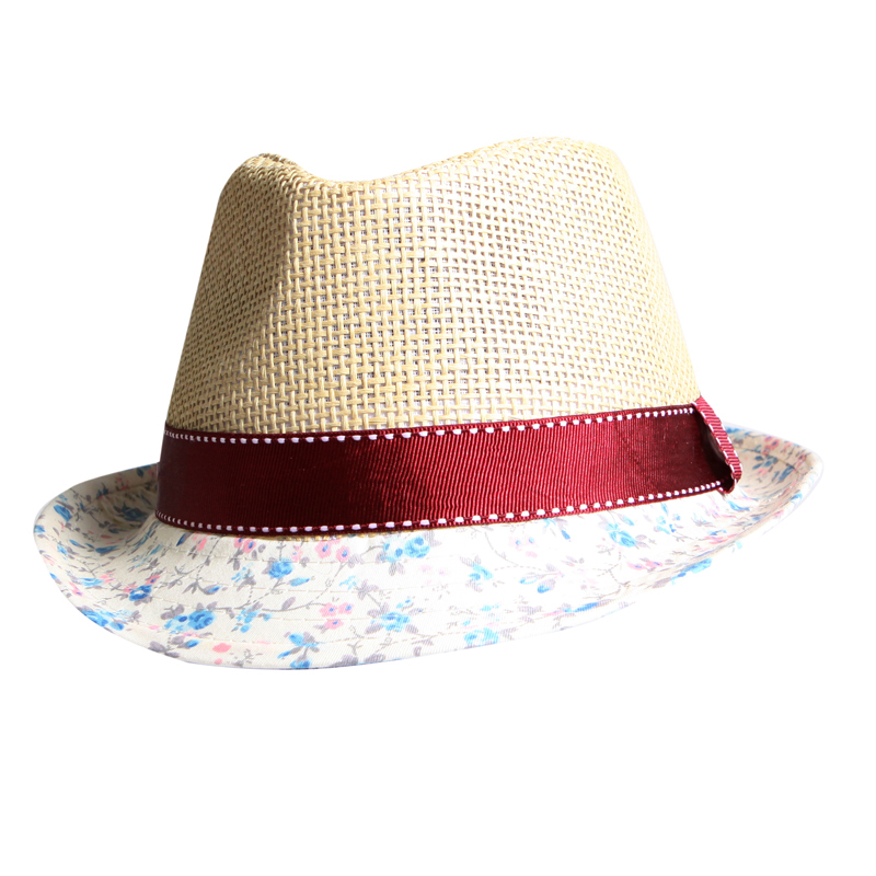 Summer child jazz hat lovers strawhat straw braid fedoras child casual hat all-match