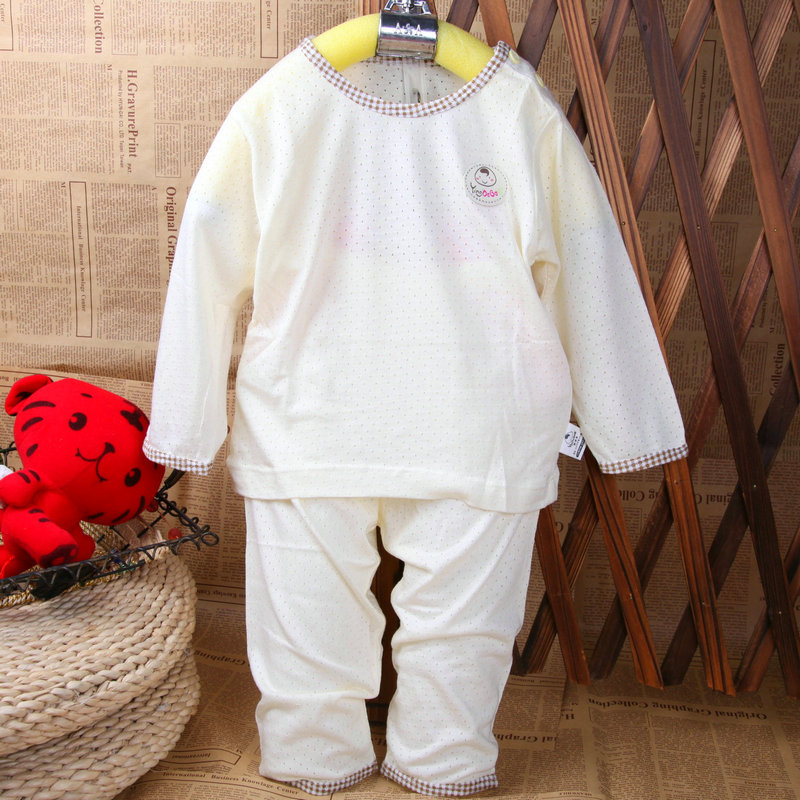 Summer child underwear set 100% cotton male child female child bamboo fibre baby underwear ultra-thin long-sleeve summer y1643