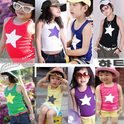 Summer children's clothing baby clothes child clothes male female child vest tank 100% cotton c tx47