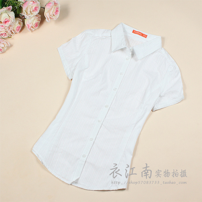 Summer clothing boutique women's excellent pattern women's slim short-sleeve shirt