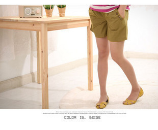 Summer cool 100% cotton maternity clothing maternity knee-length pants shorts 3 buckle shorts