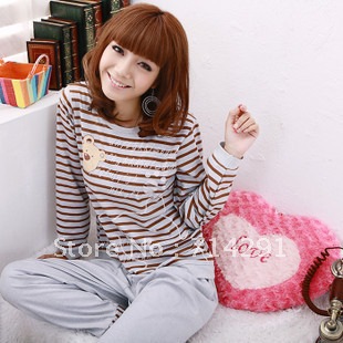 Summer cotton at home service cartoon plus size twinset lounge summer women's sleepwear