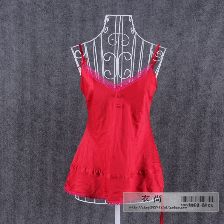 Summer ETAM women's red spaghetti strap sleepwear 1939