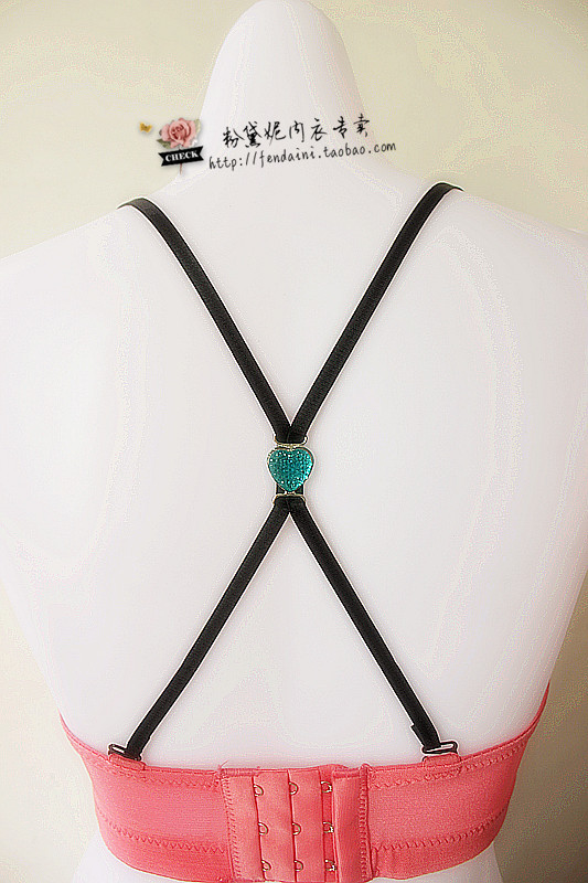 Summer fashion heart diamond decoration cross shoulder strap racerback loading rhinestone shoulder strap