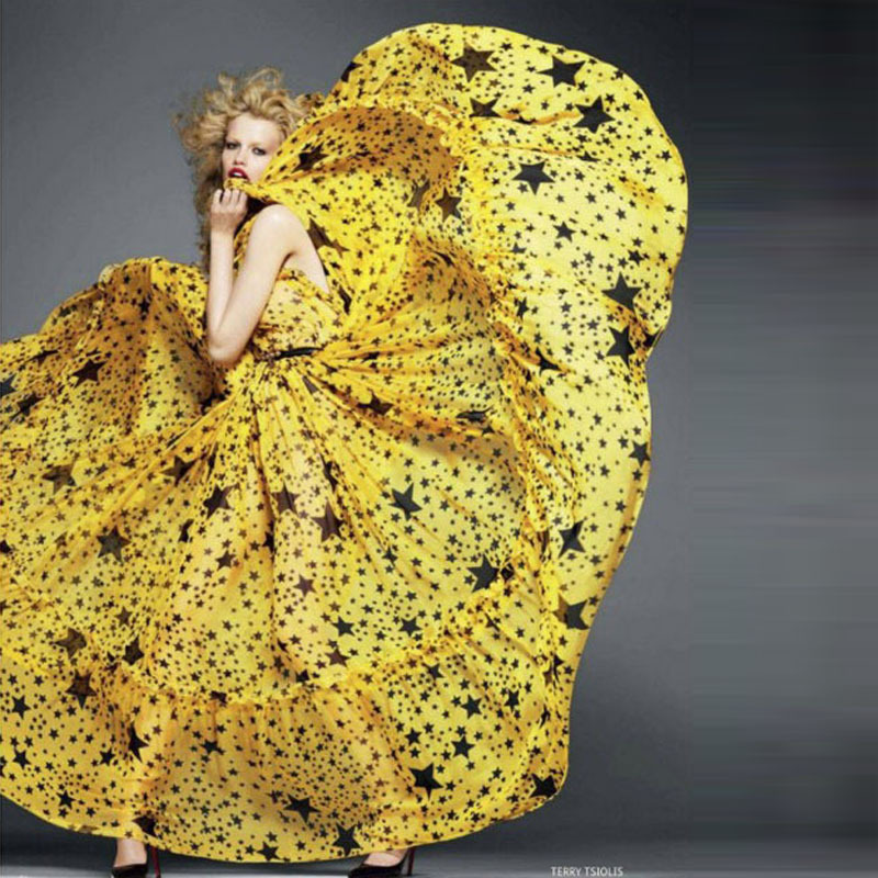 Summer fashion print chiffon one-piece dress beach full dress free shipping