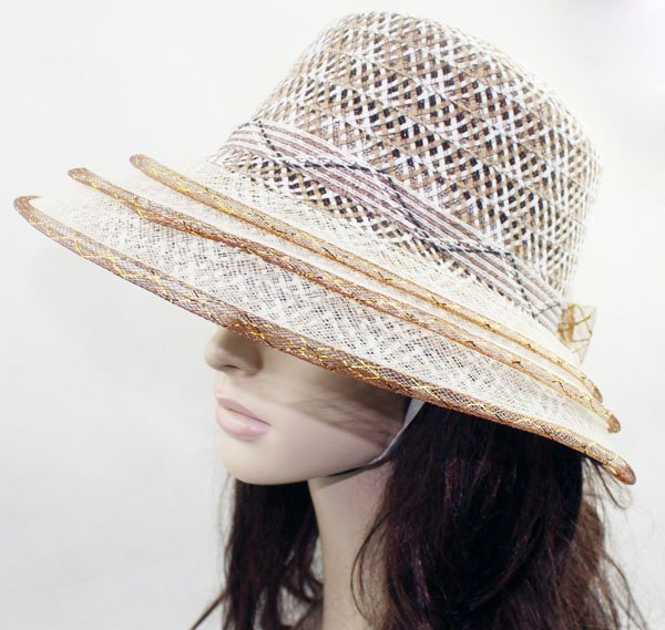 Summer Favorite Breathable Mesh Gauze Visor Hats Large Brim Women's Sun Hat, Min 30pcs, 3color