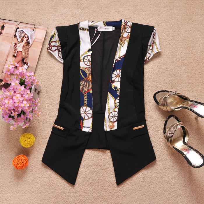 Summer female fashion slim short design outerwear (WC026)