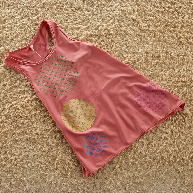 Summer girls clothing long design baby top basic shirt vest child t-shirt
