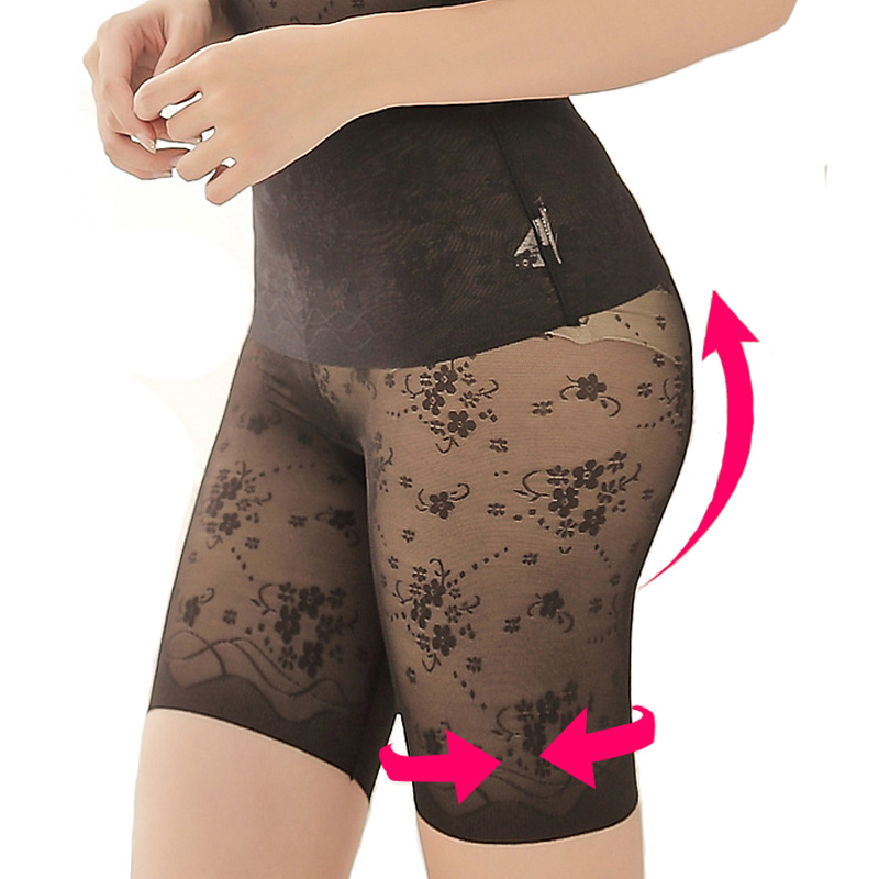 Summer high waist net fabric breathable trunk drawing abdomen thin waist slimming beauty care body shaping panties female