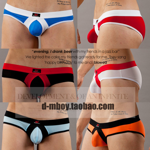 Summer hot-selling wj male panties men's pants ultra-thin breathable briefs viscose low-waist rings perspectivity