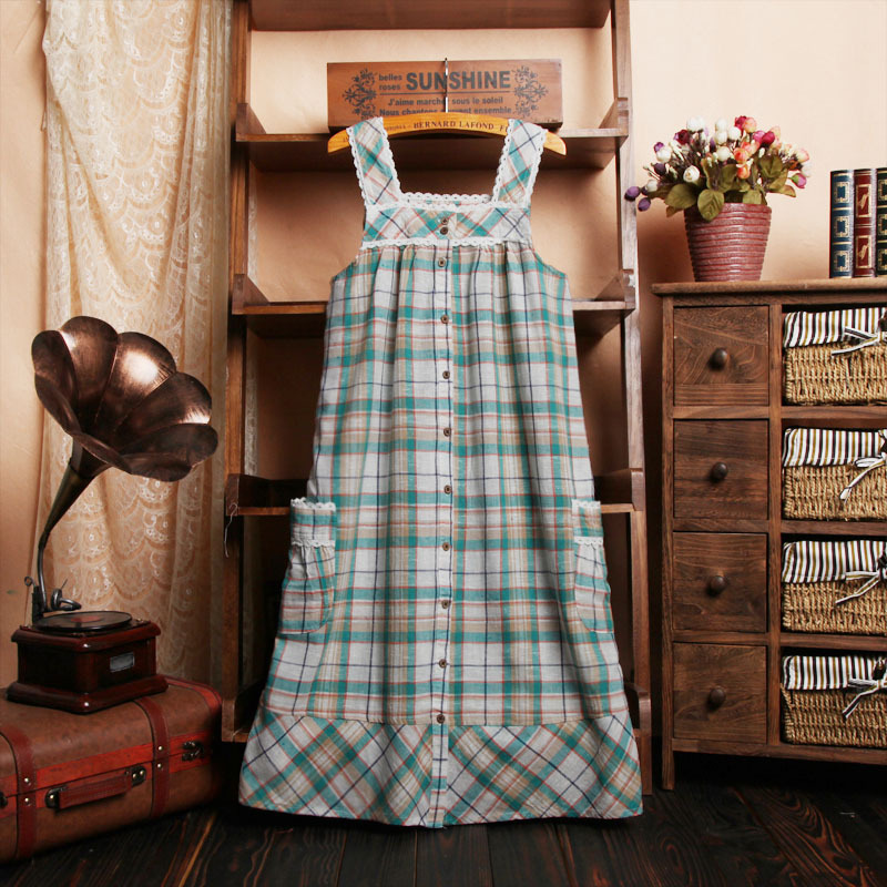 Summer lace patchwork one-piece dress suspender skirt loose cardigan dress basic skirt female 10 - 1 b127
