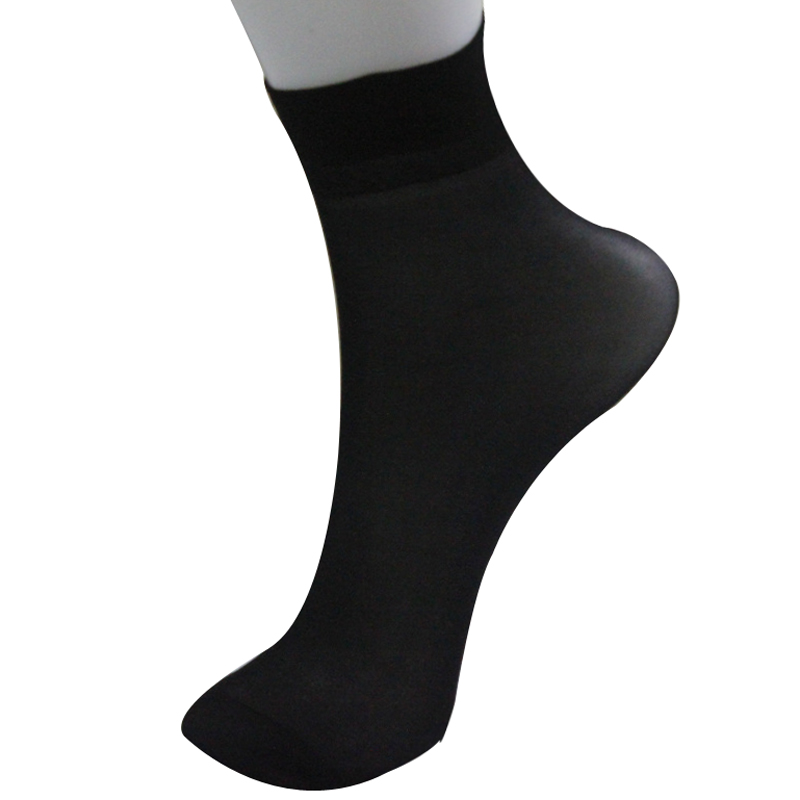 Summer LANGSHA 3f ultra-thin velvet women's solid color short stockings short socks double