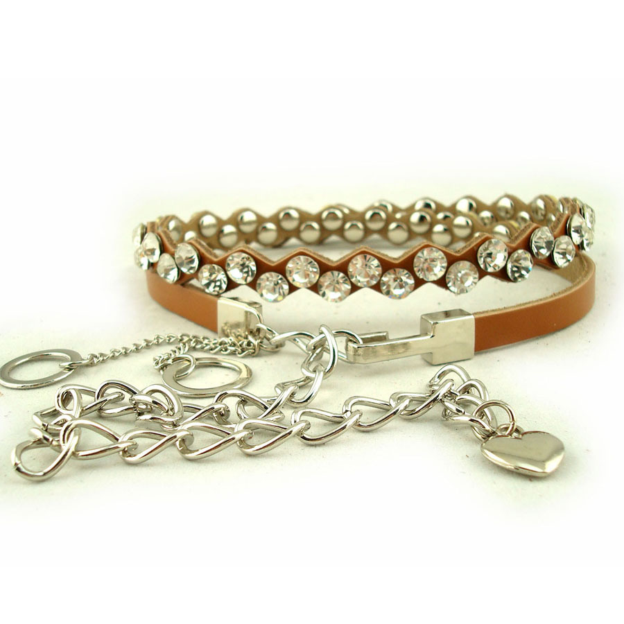 Summer luxury diamond decoration women's genuine leather hook belly chain women's decoration belt