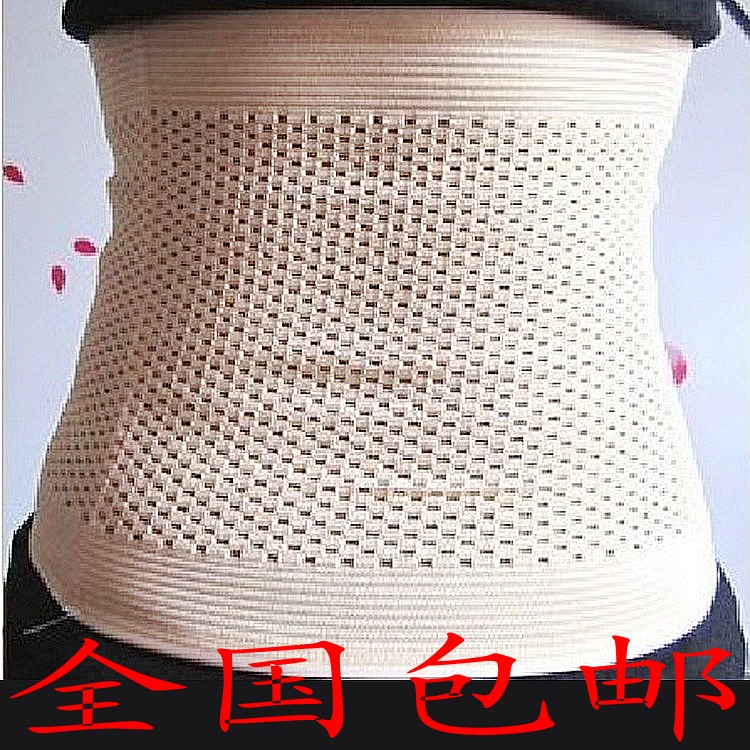 Summer magnetic therapy breathable abdomen drawing belt women's male body shaping belt waist belt cummerbund staylace bandage