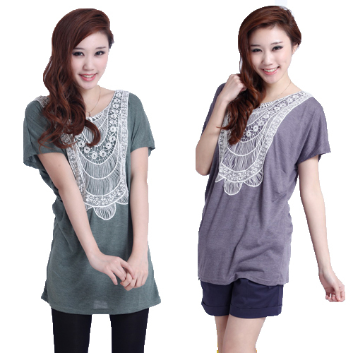 Summer maternity clothing brief fashion cutout decorative pattern maternity short-sleeve T-shirt top maternity top