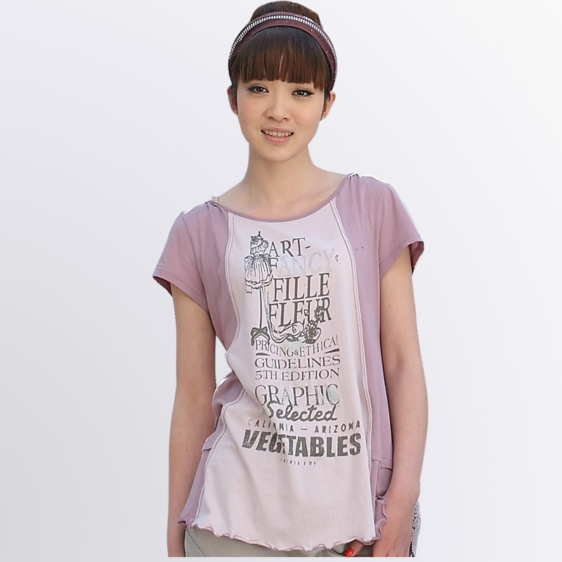 Summer maternity clothing fashion 100% cotton short-sleeve top a280